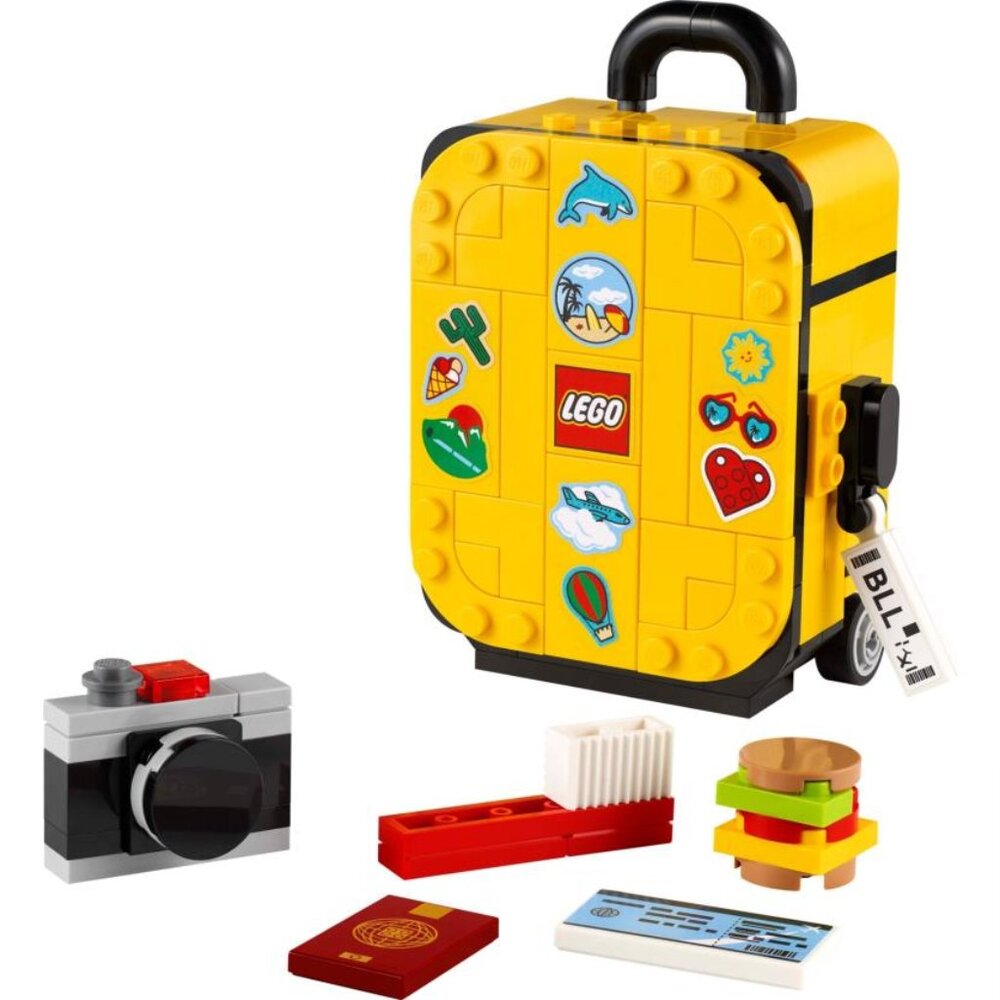 NEW LEGO Yellow Travel Suitcase Vacation Build Block Toy 40817